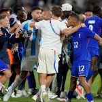 Tumult on the pitch at the Olympic quarter-finals